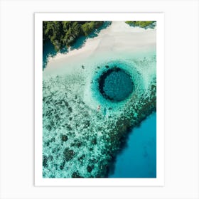 Blue Hole In The Sand Art Print