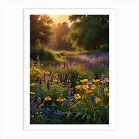 Wildflowers At Sunset 2 Art Print