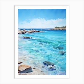 A Painting Of Elafonisi Beach, Crete Greece 4 Art Print
