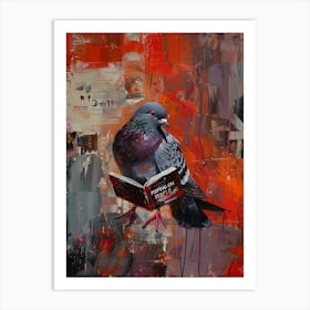 Pigeon Reading A Book "Pooping on People" Art Print