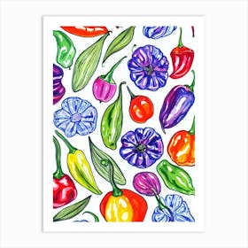 Habanero Pepper Marker vegetable Art Print