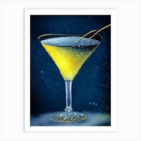 Corpse Reviver #2 Pointillism 2 Cocktail Poster Art Print