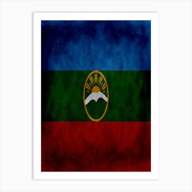 Karachay Cherkessia Flag Texture Art Print