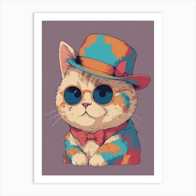 Cat In Hat 5 Art Print