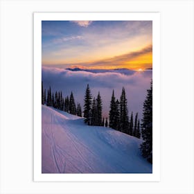 Keystone, Usa Sunrise Skiing Poster Art Print