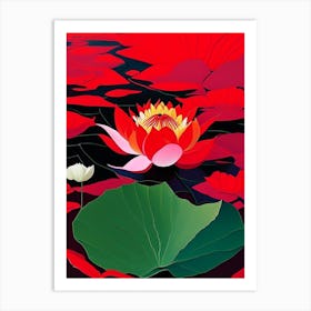 Red Lotus Fauvism Matisse 1 Art Print