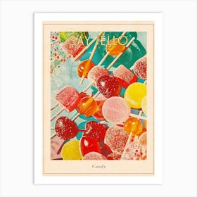 Candy Sweets Retro Collage 1 Poster Art Print
