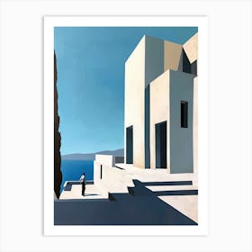 Corinthian Calm: A Minimalist Vision, Greece Art Print