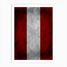 Peru Flag Texture Art Print