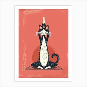 Yoga Cat 2 Art Print