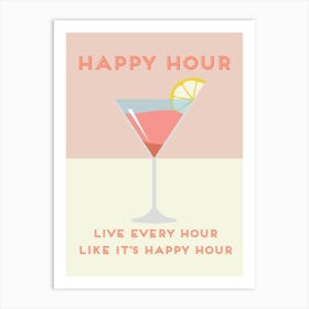 Happy Hour Warm Colours Art Print