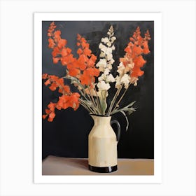 Bouquet Of Toadflax Flowers, Autumn Fall Florals Painting 2 Art Print