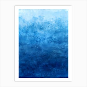 Blue Watercolor Background Art Print