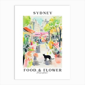 Food Market With Cats In Sydney 1 Poster Art Print