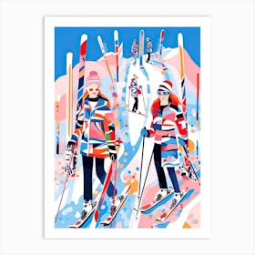 Snowbird Ski Resort   Utah Usa, Ski Resort Illustration 2 Art Print