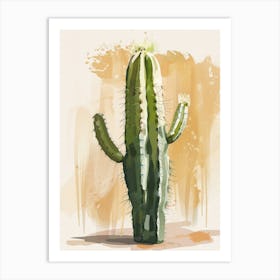 Gymnocalycium Cactus Minimalist Abstract 1 Art Print