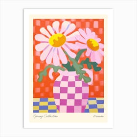 Spring Collection Daisies Flower Vase 1 Art Print