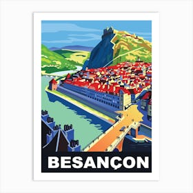 Besancon, Aerial View, France Art Print