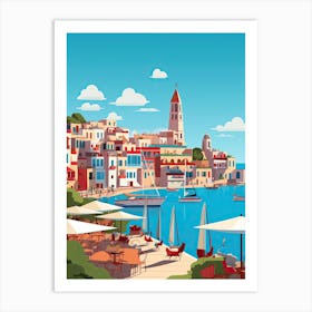 Ibiza, Spain, Flat Illustration 2 Art Print