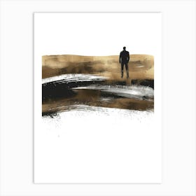 Man In The Desert Art Print