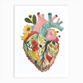 Heart Of Flowers 1 Art Print