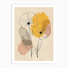 Tegucigalpa Flower Market Boho Minimalist Style Art Print