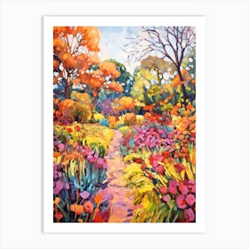 Autumn Gardens Painting Brooklyn Botanic Garden Usa 1 Art Print