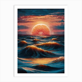 Orange Sunset Art Print