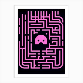 Maze Violet Art Print