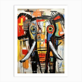 City Stomp: Elephant's Urban Journey Art Print