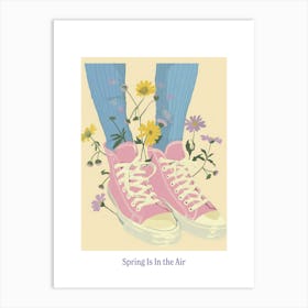 Spring In In The Air Pink Shoes And Wild Flowers 5 Art Print