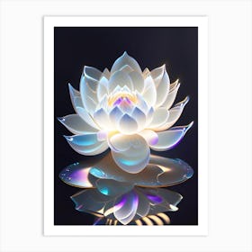 White Lotus Holographic 3 Art Print