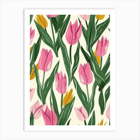 Pink Tulips 7 Art Print