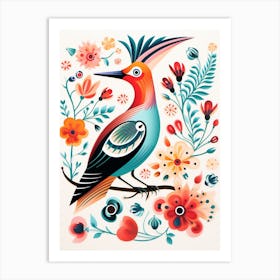 Scandinavian Bird Illustration Hoopoe 1 Art Print