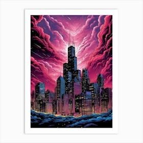 Chicago Skyline 1 Art Print