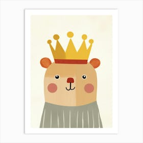 Little Guinea Pig 2 Wearing A Crown Art Print