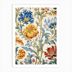 Floral Wallpaper 116 Art Print