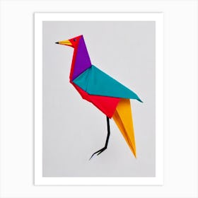 Crane Origami Bird Art Print