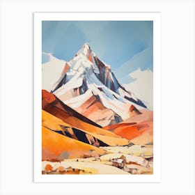 Cerro Mercedario Argentina 4 Mountain Painting Art Print