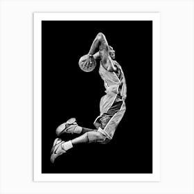 Kobe Bryant Line Illustration v7 Art Print