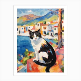 Painting Of A Cat In Fethiye Turkey 1 Art Print