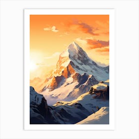 Sunset In The Mountains 12 Art Print