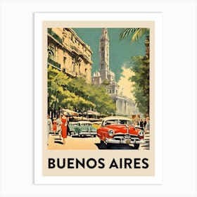 Buenos Aires Retro Travel Poster 1 Art Print