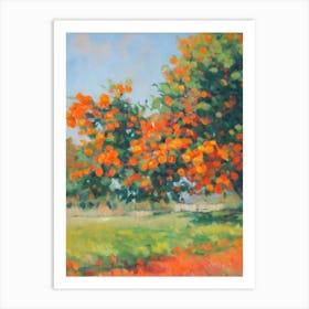 Orange Tree Watercolour Art Print