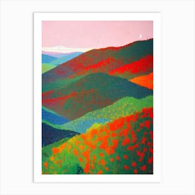 Blue Mountains National Park Australia Abstract Colourful Art Print
