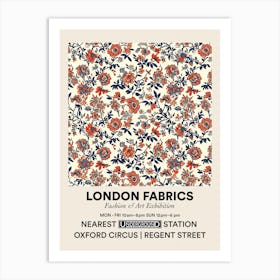 Poster Petalgrove London Fabrics Floral Pattern 4 Art Print