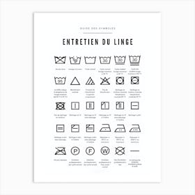 Symbol Guide Laundry Art Print