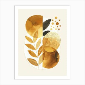 Gold Leaves Canvas Print 6 Art Print