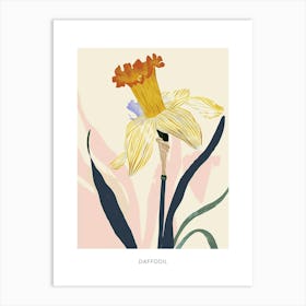 Colourful Flower Illustration Poster Daffodil 4 Art Print