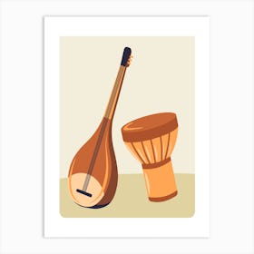 Turkish Traditional Music Instruments Art Print